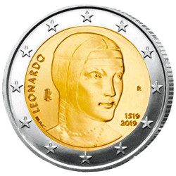 2 Euro Italie 2019 - 500 ans de la mort de Léonard de Vinci  