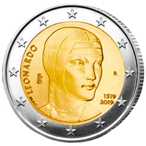 2 Euro Italie 2019 - 500 ans de la mort de Léonard de Vinci  