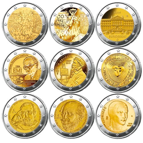 Lot des 17 x 2 Euro 2019 Lot des 17 x 2 Euro 2019