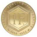 1 Franc Or Charles de Gaulle France BE 1988 (2)