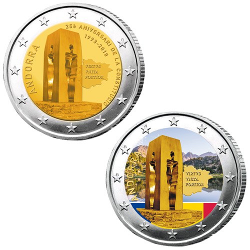 Lot des 2 x 2 Euro Andorre 2018 Lot des 2 x 2 Euro Andorre 2018