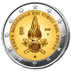 2 Euro Italie 2020 - Hommage aux sapeurs-pompiers