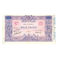 Billet 1 000 Francs Bleu et Rose