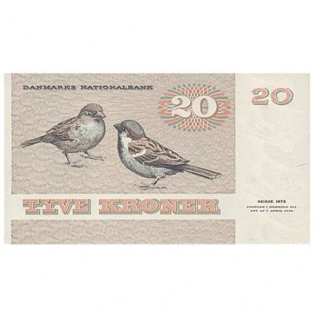 Billet 20 Couronnes Danemark
