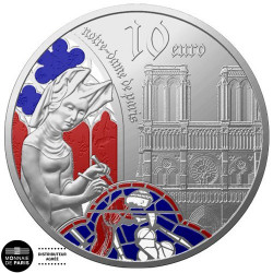 10 Euro Argent France BE 2020 colorisée - l'époque Gothique