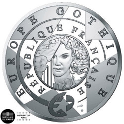 10 Euro Argent France BE 2020 colorisée - l'époque Gothique