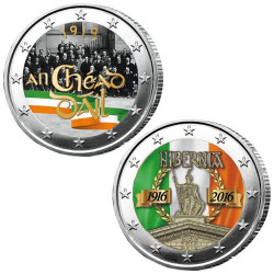 Lot des 2 x 2 Euro colorisées Irlande 2019/2016