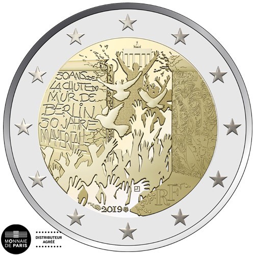 2 Euro France BU 2019 - 30 ans de la Chute du Mur de Berlin