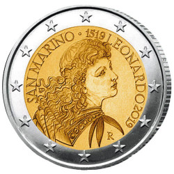 2 Euro Saint-Marin BU 2019 - 500 ans de la mort de Léonard de Vinci