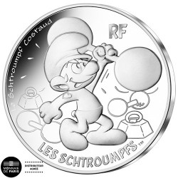 10 Euro Argent France 2020 - Schtroumpf Costaud