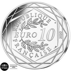 10 Euro Argent France 2020 colorisée - Schtroumpfette