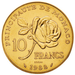 10? Francs Monaco 1982 - Essai Princesse Grace