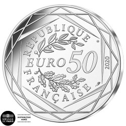 50 Euro Argent France 2020 - Grand Schtroumpf