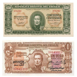 2 billets Uruguay 1939