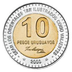 10 pesos Argent Uruguay 2000