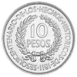 10 pesos Argent Uruguay 1961