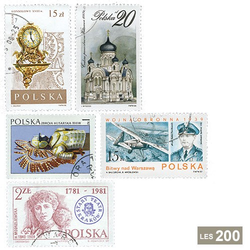 200 timbres Pologne
