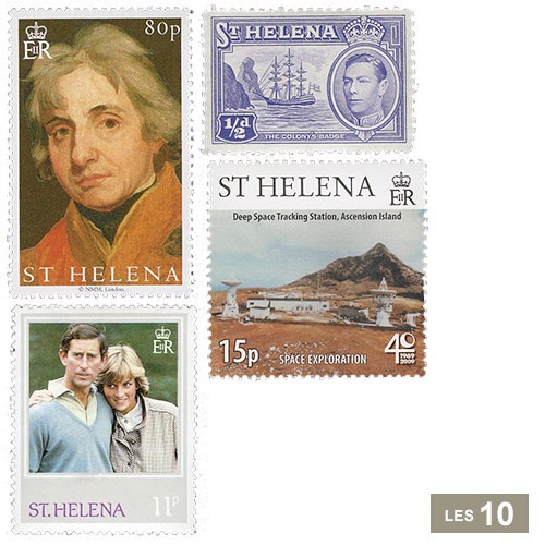 10 timbres Sainte-Hélène