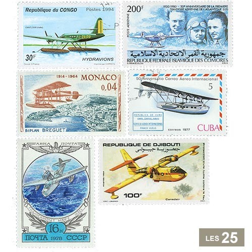 25 timbres Canadairs et hydravions