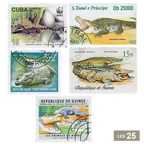 25 timbres Crocodiles