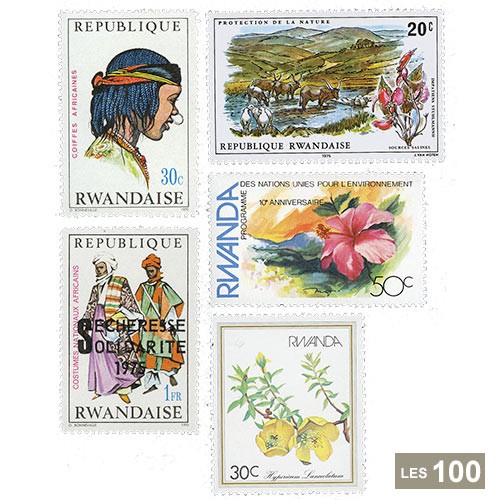 100 timbres Rwanda