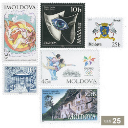 25 timbres Moldavie