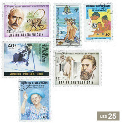 25 timbres Centrafrique
