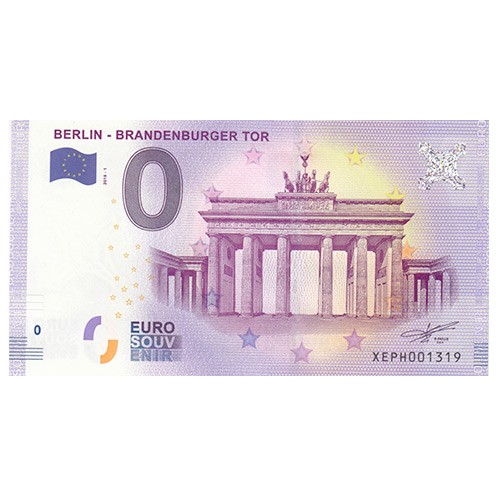 Billet Souvenir 0€ Allemagne 2018 - Porte de Brandenbourg