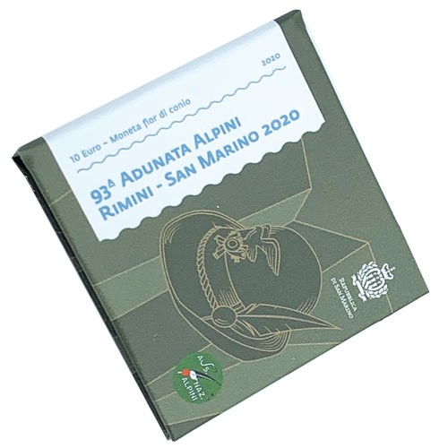 10 Euro Saint-Marin BE 2020 - Fleur de Coin Association des Alpins de Rimini 10 Euro Saint-Marin BE 2020 - Fleur de Coin Association des Alpins de Rimini
