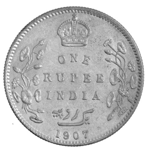 1 Roupie Argent Inde 1904-1907 - Edouard VII