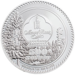 500 Togrog Argent Mongolie BE 2020 
