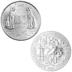 Lot des 2 x 100 Francs Argent 