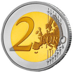 Lot des 2 x 2 Euro Estonie 2019 colorisées