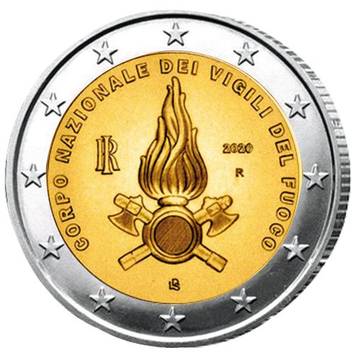 2 Euro Italie BU 2020 - Sapeurs pompiers 2 Euro Italie BU 2020 - Sapeurs pompiers
