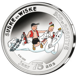 5 Euro Cupronickel Belgique BU 2020 colorisée - Bob et Bobette - 75 ans