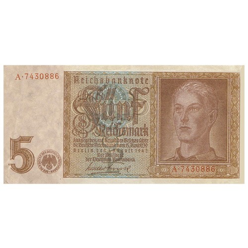 5 Reichmark Allemagne 1942