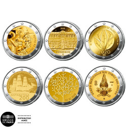 Lot des 6 x 2 Euro 2020
