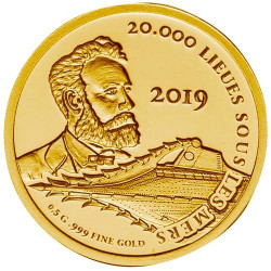100 Francs CFA Or BE 2019 - 20 000 Lieus sous les mers