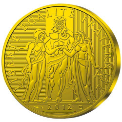 100 Euro Hercule dorée à l'Or fin - France 2012