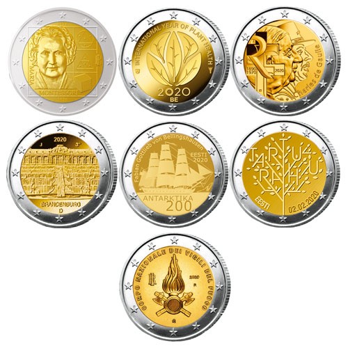 Lot des 7 x 2 Euro 2020 Lot des 7 x 2 Euro 2020