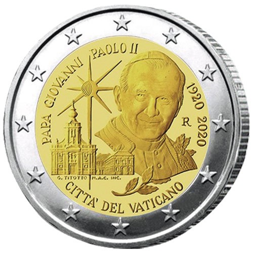 2 Euro Vatican BU 2020 - 100 ans de la naissance de Jean-Paul II 