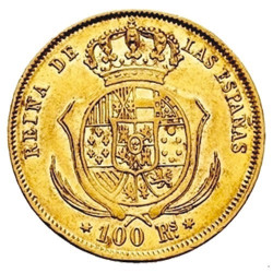 100 Reals Or Espagne Isabelle II