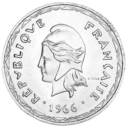 100 Francs Argent Nouvelles Hébrides 1966