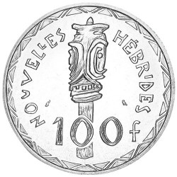 100 Francs Argent Nouvelles Hébrides 1966