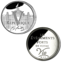 Lot de 2 médailles J. F. Kennedy et C. De Gaulle et J. F. Kennedy