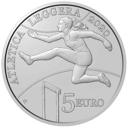 5 Euro Argent Saint-Marin BE 2020 - Championnats d’athlétisme des petits États d’Europe