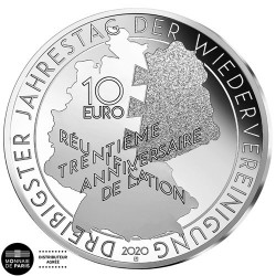 10 Euro Argent France BE 2020 - Mitterrand Kohl