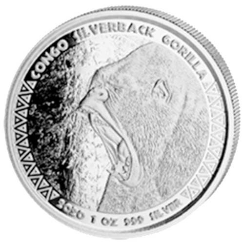 5 000 Francs Argent Afrique du Sud 2020 - Gorille