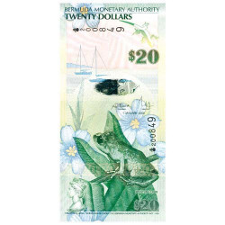 Billet 20 Dollars Bermudes 2009