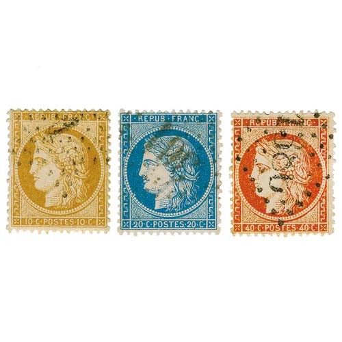 3 timbres Cérès du siège de Paris